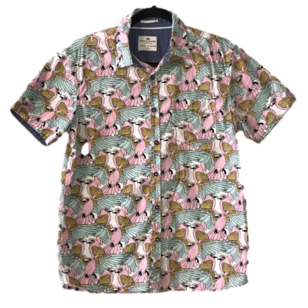 Ditch Plains by Ricky Singh Men's Short Sleeve Button Down Shirt